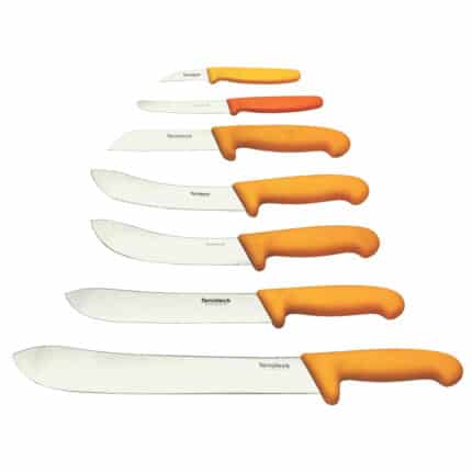 7 coltelli differenti per lunghezza di lama e filo con impugnatura ergonomica
