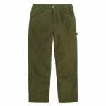 Pantaloni taglio maschile colore oliva