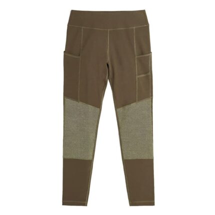 Legging da lavoro taglio femminile moltitasche con ginocchia rinforzate colore ulivo scuro