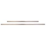 2 barre in acciaio con scanalature