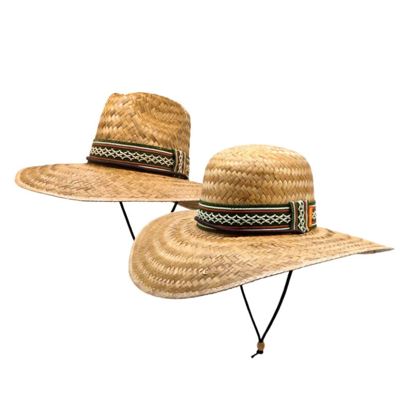 2 modelli cappello di paglia con calotta tonda o pizzicata