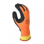 Guanto arancio con palmo nero