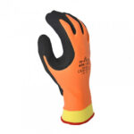 Guanto arancio con palmo nero